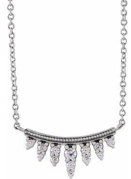 14K Yellow Gold 1/6 CTW Natural Diamond Bar 18