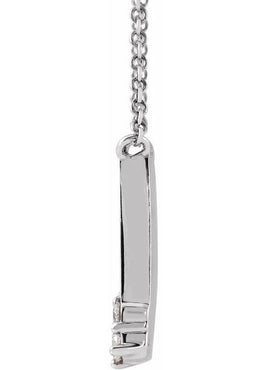 Sterling Silver Engravable 1/5 CTW Natural Diamond 16
