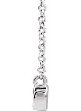 14K White Gold Petite Mom Script 16