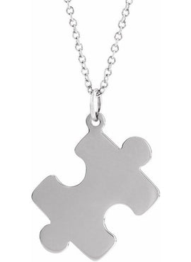 14K Yellow Gold Puzzle Piece Pendant