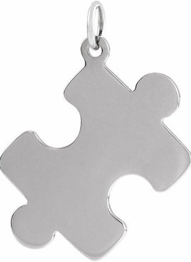 14K Yellow Gold Puzzle Piece Pendant