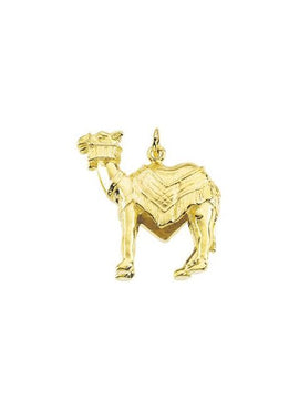 14K Yellow Gold 19.5x19 mm Camel Pendant