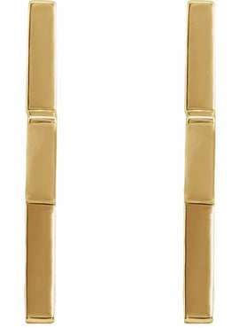 14K White Gold Star 15.9 mm Hoop Earrings