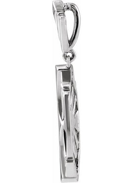 14K Rose Gold 28x9 mm Geometric Pendant