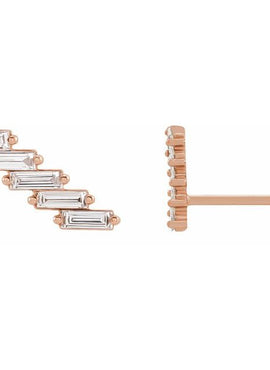 14K Yellow Gold 1/4 CTW Natural Diamonds Ear Climber