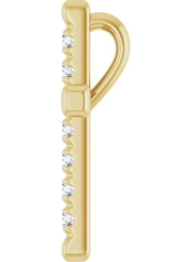 14K White Gold 1/2 CTW Natural Diamond French-Set Cross Pendant