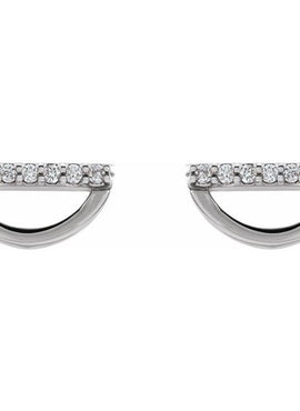 14K Rose Gold 1/10 CTW Natural Diamond Geometric Earrings