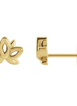 Platinum Lotus Earrings