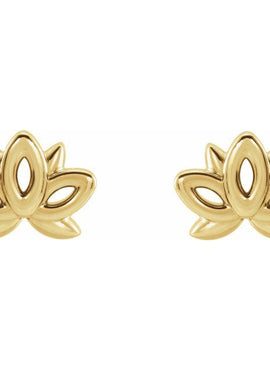 Platinum Lotus Earrings