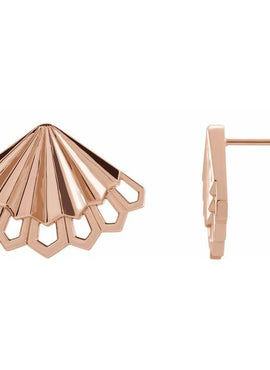 Platinum Fan Earrings