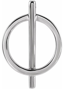 14K Yellow Gold Negative Space Circle Pendant