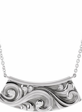 Platinum Scroll Curved Bar 16