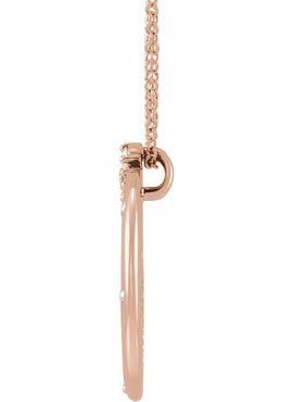 14K Rose Gold 1/4 CTW Natural Diamond Crescent Moon Pendant