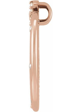 14K Rose Gold 1/4 CTW Natural Diamond Crescent Moon Pendant