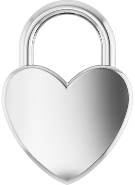 14K Yellow Gold Engravable Heart Lock Pendant