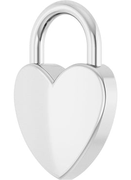 14K Yellow Gold Engravable Heart Lock Pendant