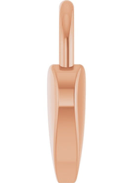 14K Yellow Gold Engravable Heart Lock Pendant