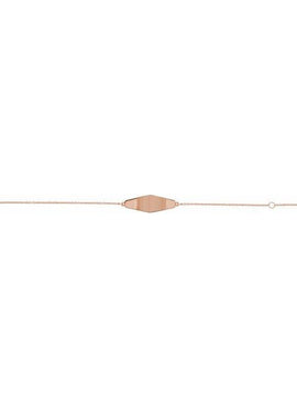 14K White Gold Engravable Curved Bar 6 1/2-7 1/2