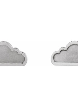 14K Rose Gold Tiny Cloud Right Earring