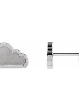14K Rose Gold Tiny Cloud Right Earring