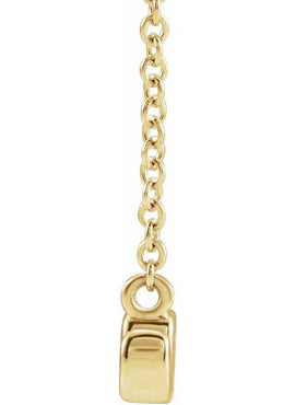 14K White Gold Petite Mom Script 16
