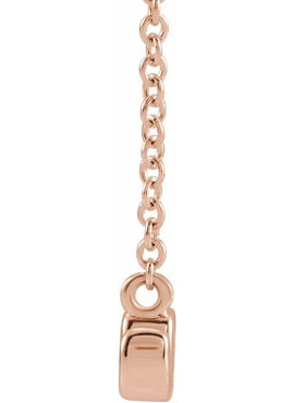 14K White Gold Petite Mom Script 16