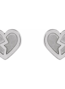 14K Rose Gold Tiny Heart Earrings