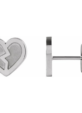 14K Rose Gold Tiny Heart Earrings