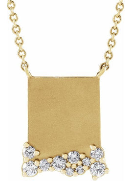 Sterling Silver Engravable 1/5 CTW Natural Diamond 16