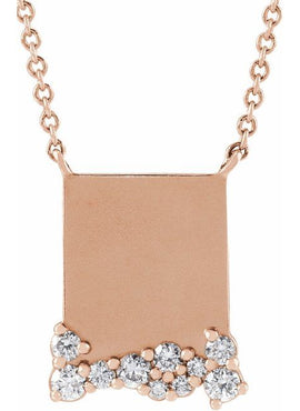 Sterling Silver Engravable 1/5 CTW Natural Diamond 16