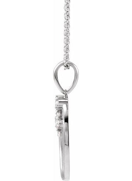 14K Rose Gold 1/8 CTW Natural Diamond Engravable Family Tree Pendant