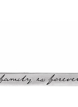 14K White Gold Family is Forever Bar 16