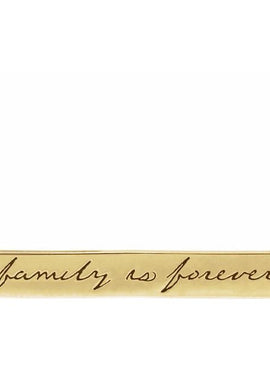 14K White Gold Family is Forever Bar 16