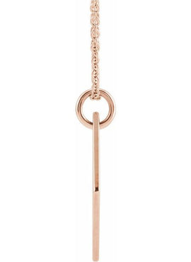 14K Rose Gold 19.84x12.95 mm Engravable Diamond-Shaped Pendant