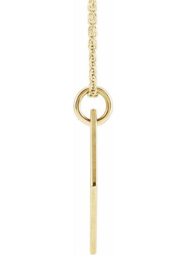 14K Rose Gold 19.84x12.95 mm Engravable Diamond-Shaped Pendant