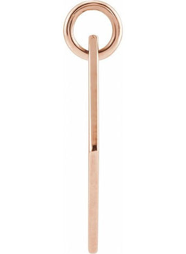14K Rose Gold 19.84x12.95 mm Engravable Diamond-Shaped Pendant