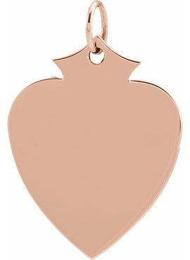 Sterling Silver Engravable Shield Pendant