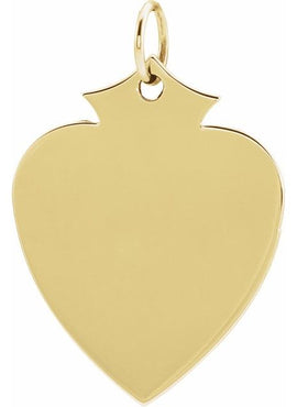 Sterling Silver Engravable Shield Pendant