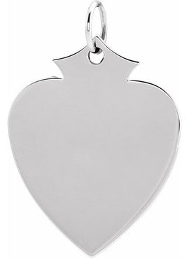 Sterling Silver Engravable Shield Pendant