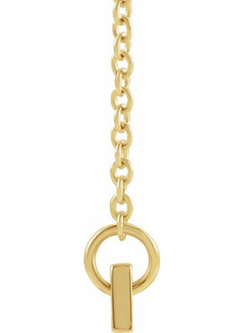14K White Gold Family is Forever Bar 16