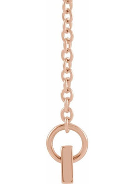 14K White Gold Family is Forever Bar 16