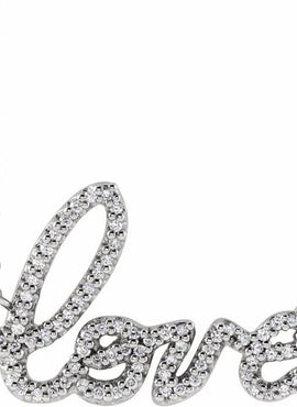 14K Yellow Gold 1/6 CTW Natural Diamond Love 18