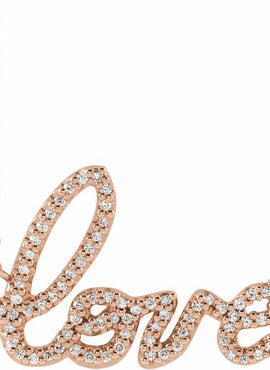 14K Yellow Gold 1/6 CTW Natural Diamond Love 18