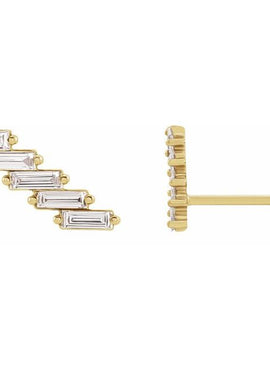 14K Yellow Gold 1/4 CTW Natural Diamonds Ear Climber