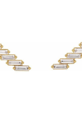 14K Yellow Gold 1/4 CTW Natural Diamonds Ear Climber