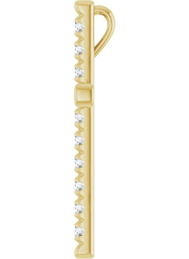 14K White Gold 1/2 CTW Natural Diamond French-Set Cross Pendant