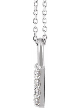 Sterling Silver 1/2 CTW Natural Diamond Lock Pendant