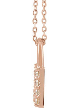 Sterling Silver 1/2 CTW Natural Diamond Lock Pendant