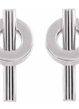 14K Yellow Gold Negative Space Circle Earrings