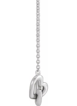 14K Rose Gold Interlocking Heart 16
